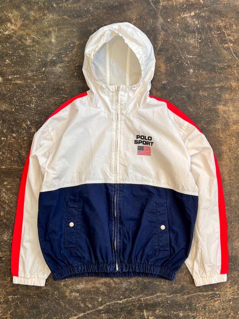 90-00'S POLO SPORT COTTON HOODED  ZIP UP BLOUSON