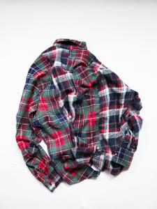 77ciaca×THE SHOEGAZER wide flannel shirt