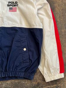 90-00'S POLO SPORT COTTON HOODED  ZIP UP BLOUSON