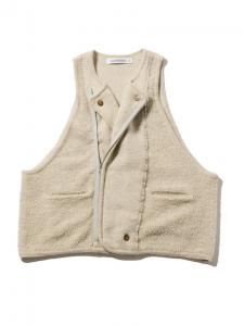 RESEARCHED KNIT VEST / LAMBS WOOL YARN