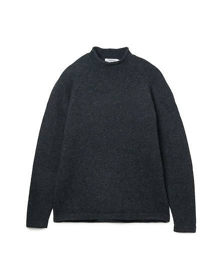 HIKER PULLOVER ROLL NECK SWEATER WOOL YARN
